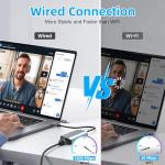 Vecbmn USB-C Hub Ethernet Adapter 1000M