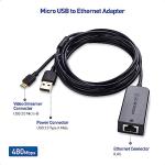 Micro USB to Ethernet Adapter for Streaming Devices