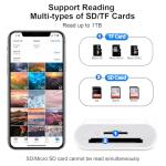 Dual Slot SD Card Reader for iPhone & Android