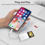 Dual Slot SD Card Reader for iPhone & Android