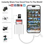 Dual Slot SD Card Reader for iPhone & Android