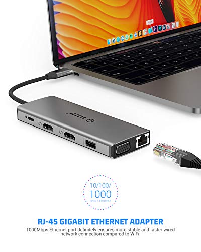 TOTU 13-in-1 USB-C Hub with Multiple Ports