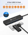NOVOO Slim USB Hub with 4 High-Speed Ports