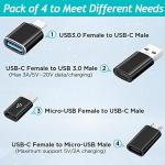 AXFEE USB to USB-C Adapter Set, 4PCS