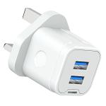 Dual USB UK Plug Charger for iPhone and iPad
