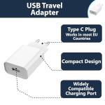 EU 2 Pin USB Travel Adapter Charger