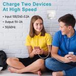 3-Pack Dual Port USB Plug UK Adapter