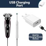 EU 2 Pin USB Travel Adapter Charger