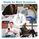3-Pack Dual Port USB Plug UK Adapter