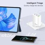 JINHENDS 65W USB-C 5-Port Fast Charger White