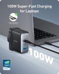 Anker 100W USB-C Fast Charger, 3-Port Compact