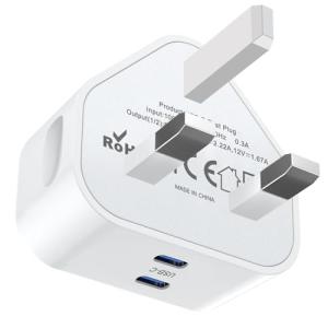 20W Dual Port USB-C Charger for iPhone