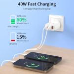40W USB-C Fast Charger Dual Port 2-Pack