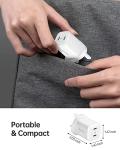 Dual Port 40W USB C Wall Charger with Cable