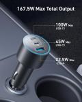 Anker 167.5W 3-Port USB-C Car Charger