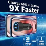 Fast Car Charger with 2 Type-C Cables