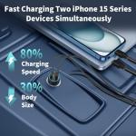 Fast Car Charger with 2 Type-C Cables
