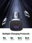 UGREEN 30W USB-C Car Charger with Fast Cable