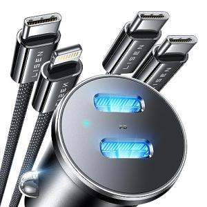LISEN 90W Dual USB-C Car Charger Adapter