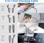 100W Fast USB-C Car Charger with Cable