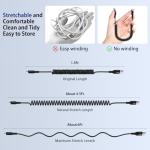 Coiled USB-C Fast Charger Cable for Phones