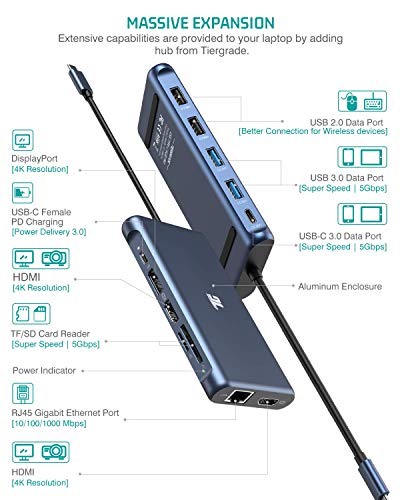 Tiergrade USB-C Dual Monitor Docking Station