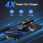 Fast USB-C Car Charger for Samsung & iPhone
