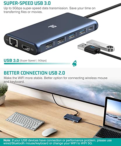 Tiergrade USB-C Dual Monitor Docking Station