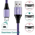 3-Pack USB-C Fast Charge Cables, 6FT Each