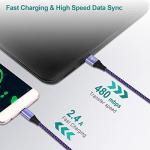 3-Pack USB-C Fast Charge Cables, 6FT Each