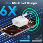 30W USB-C Fast Charger Plug 2 Pack