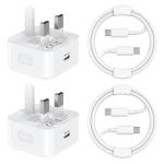 2-Pack 20W Fast Charger with 6FT USB-C Cable