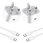 2-Pack 45W USB-C Charger and Cable Set