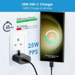 25W USB-C Fast Charger with 6ft Cable