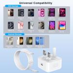 2-Pack 20W Fast Charger with 6FT USB-C Cable