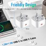 2-Pack 45W USB-C Charger and Cable Set