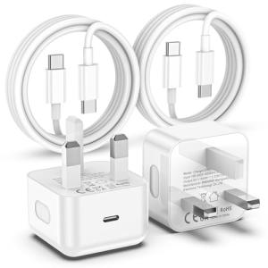 2-Pack 20W USB-C Fast Charger with 6FT Cable