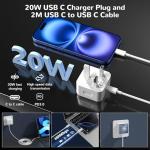 iPhone 15 Fast Charger 20W USB-C with Cable