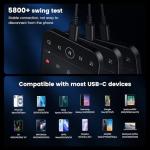 MOSWAG Wired USB-C Headphones with Microphone