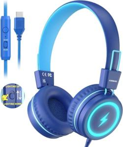 KONNAO USB-C Kids Headphones with LED Lights
