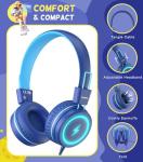 KONNAO USB-C Kids Headphones with LED Lights