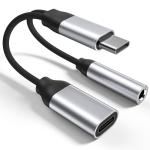 USB-C to 3.5mm Headphone Adapter and Charger