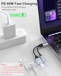 USB-C to 3.5mm Headphone Adapter and Charger
