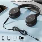 Wuopzf USB-C Over-Ear Headphones with Mic
