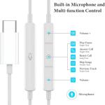 Wired USB-C Earphones with Mic and Volume Control