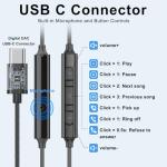 Wired USB-C Headphones with Mic for Galaxy