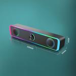 INGONEON RGB USB-C Powered Desktop Soundbar Speakers