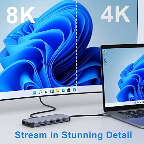12-in-1 Dual HDMI USB-C Dock Station