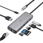 8-in-1 USB C Hub with Ethernet and HDMI