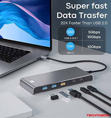 TECHTOBOX 12 in 1 USB-C Dock Station